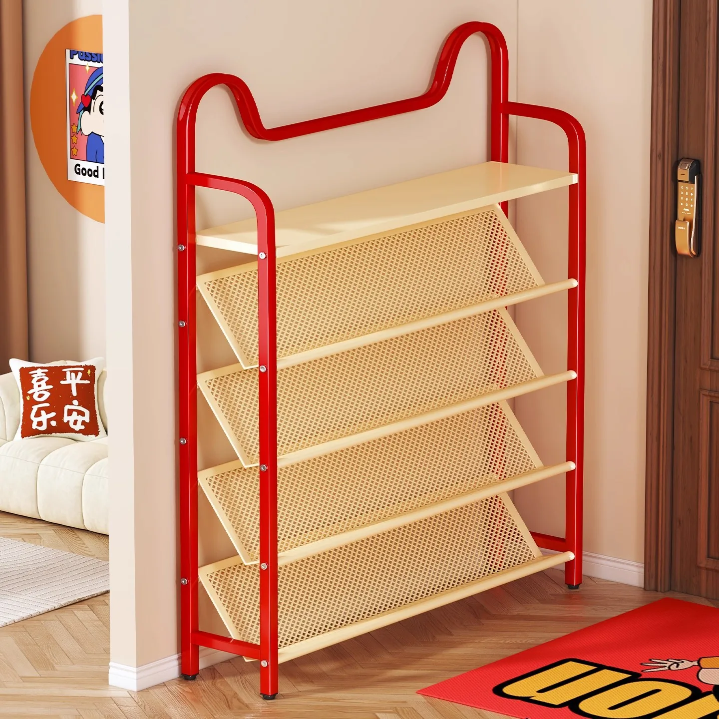 

Multi Layer Shoe Rack Narrow Space Saving Home Entryway Storage Shelf Simple Stylish