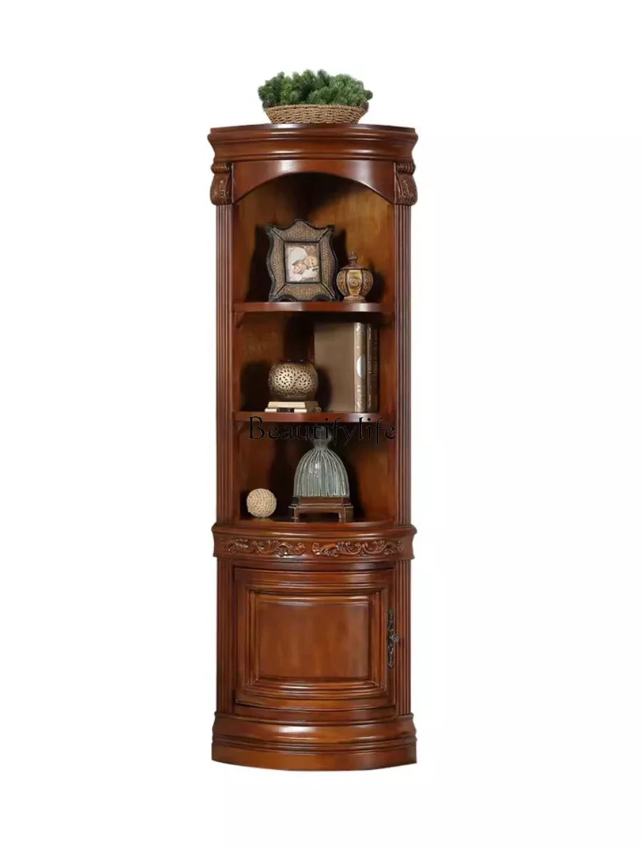 

yj19 American Corner Cabinet Corner Cabinet Living Room Solid Wood Triangle European Corner Cabinet
