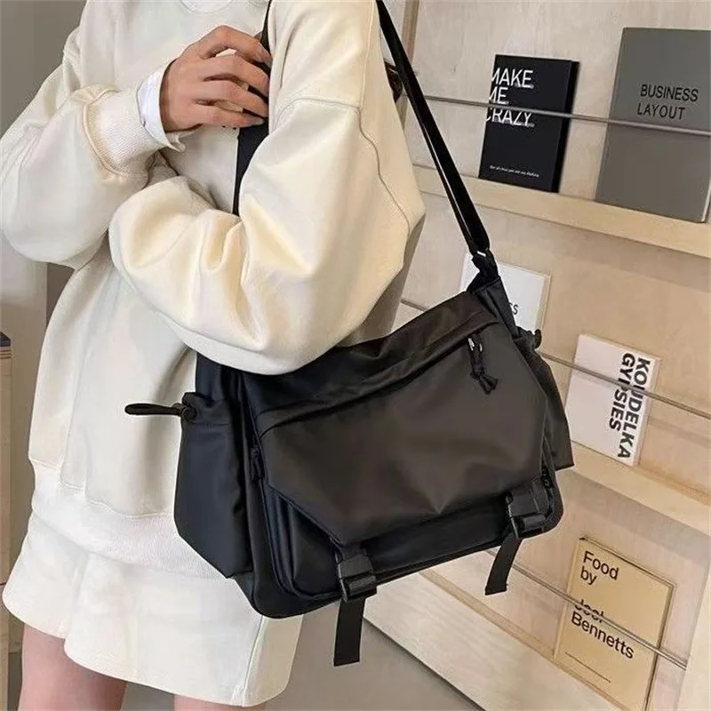 Crossbody Bags for Women Youth Men Fashion Casual Large Capacity Handbags Shoulder Bags Solid Color Ladies Messenger Bag