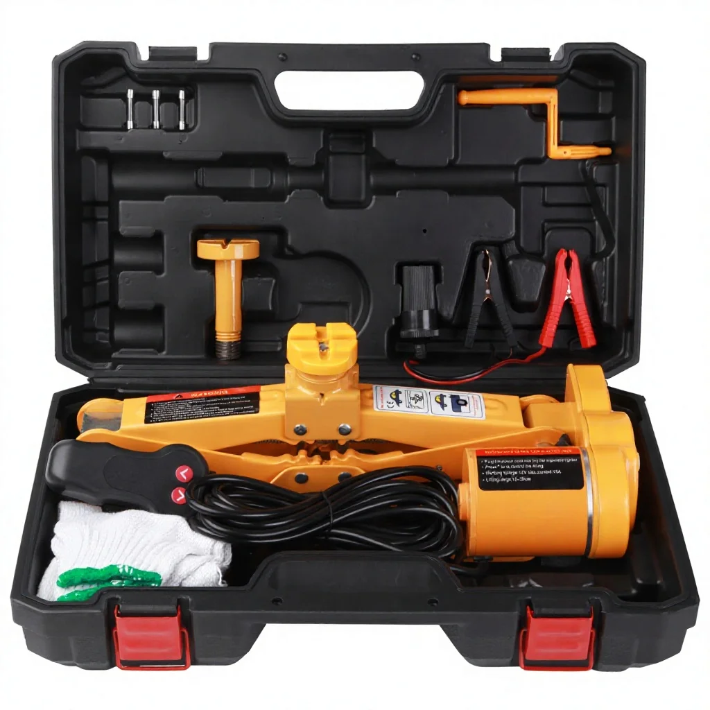 Source Manufacturers Car Electric Jack for Tire Change Made in China