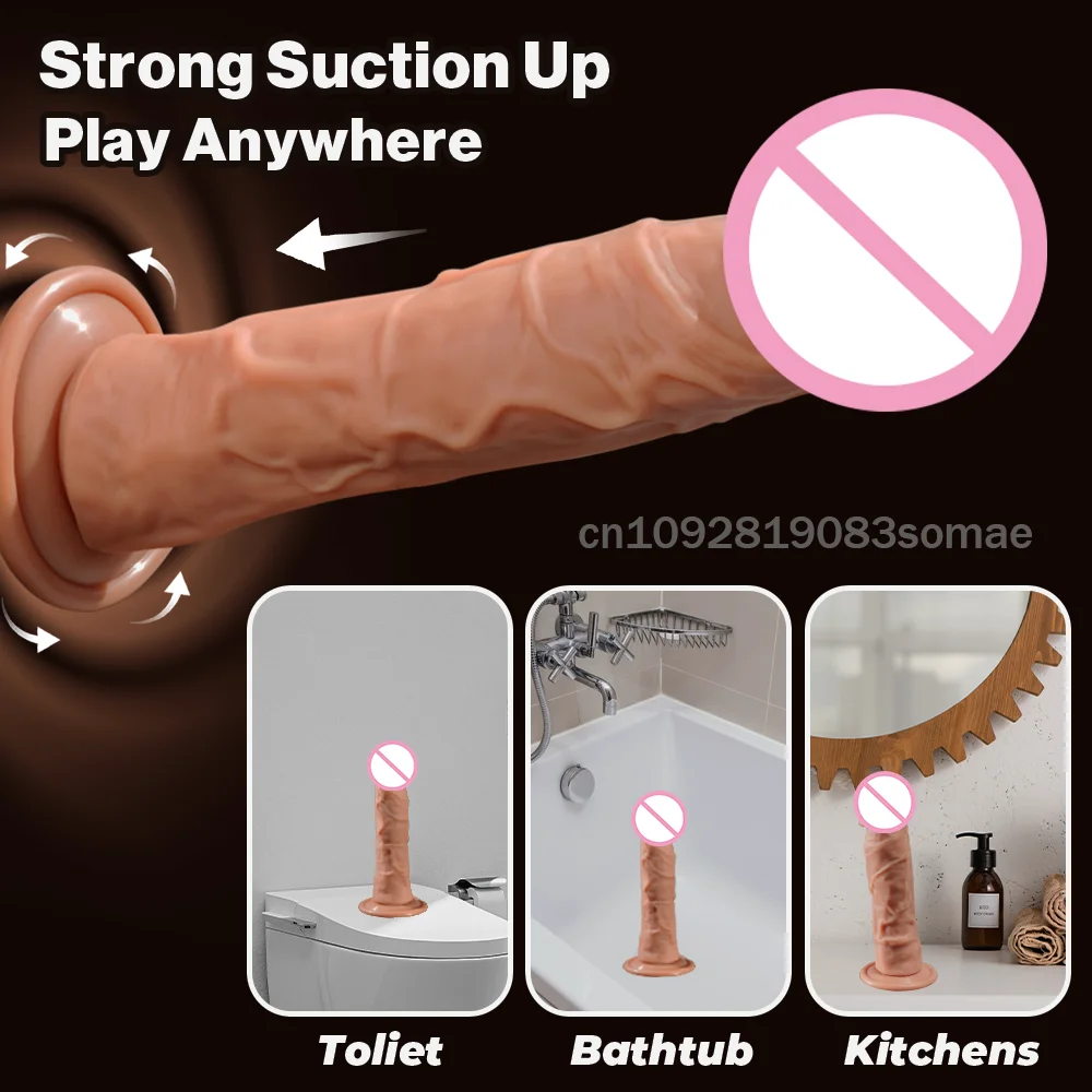 Realistic Silicone Dildo with Suction Cup G-Spot Anal Dildos Strapon Dick Butt Plug Masturbat Adult Sex Toys for Man Women - Image 4