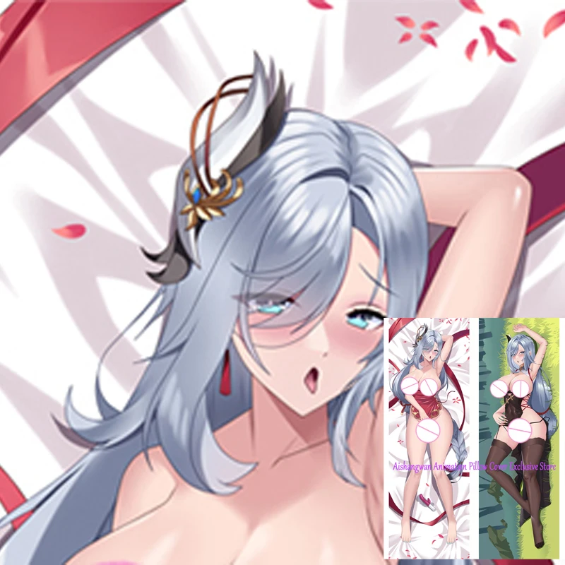

Dakimakura Anime Pillow Cover Shenhe Double Sided Print 2Way Bedding Festival Gifts Gifts