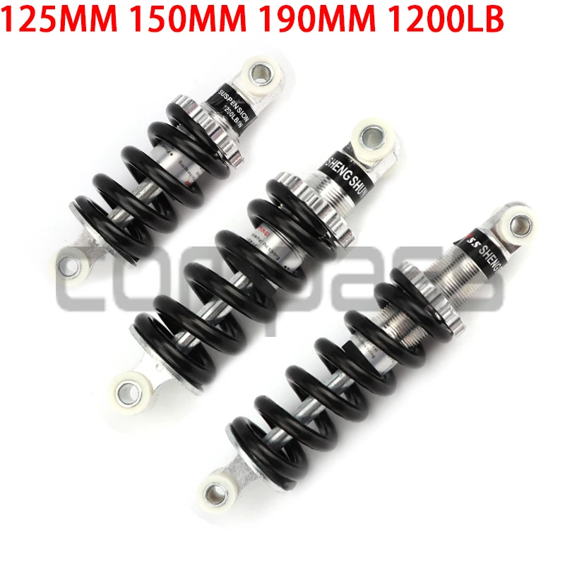 

125MM 150MM 190MM 1200LB Rear Suspension Shock for Electric Scooter Bike 47cc 49CC Mini Moto Dirt Bike ATV Quad Pocket Bike