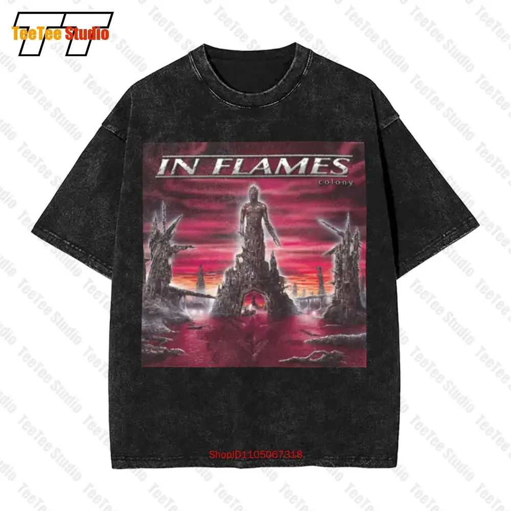 In Flames Colony Album Cover 1999 Heavy Metal Vintage Oversized T-Shirt IM9E