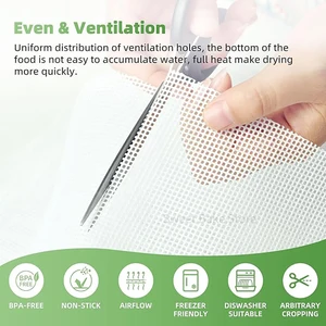 10pcsシリコン脱水機シートノンスティックフードフルーツ脱水機マット再利用可能な汽船メッシュメッシュフルーツドライヤーベーキングツール 10ベストセールスシリコンスチーマーマット-4