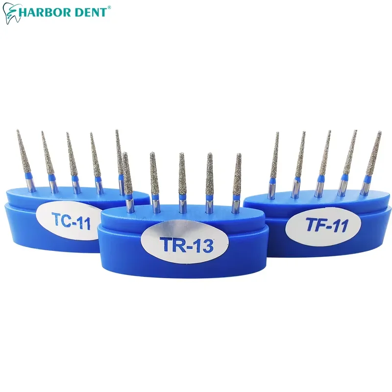 5Pcs/Box Dental Diamond Burs Drill Various Functions Optional Fit For High Speed Handpiece Dentist Polishing Tools