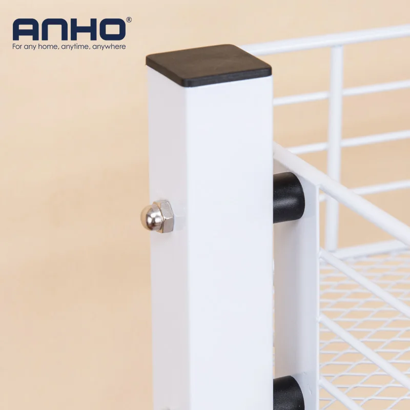 Rack utilitário de metal multifuncional de 3 camadas, carrinho de armazenamento de cozinha e banheiro com rodas, carrinho organizador de cozinha