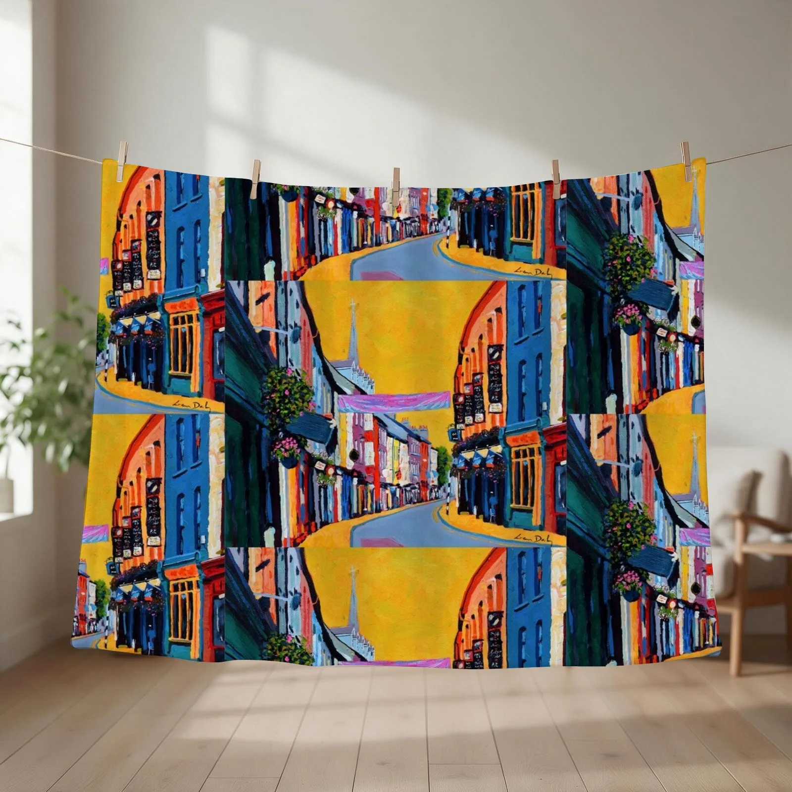 Clonakilty - Pearse St, County Cork, Ireland Throw Blanket Furry bed plaid Flannel Fabric Sofa Quilt Blankets