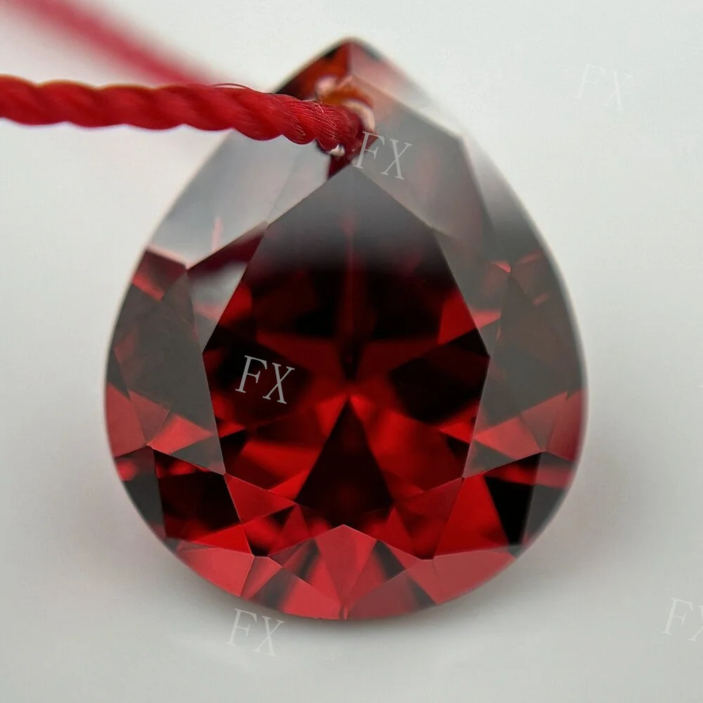 

Single Hole AAAAA Pear Shape Brilliant Garnet Cubic Zirconia Stone For Jewelry Making 4x6~10x12mm High Quality CZ Beads