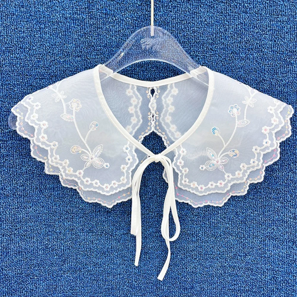 

Женский кружевной воротник, съемная накидка для рубашки, искусственная фотография, украшение для блузки