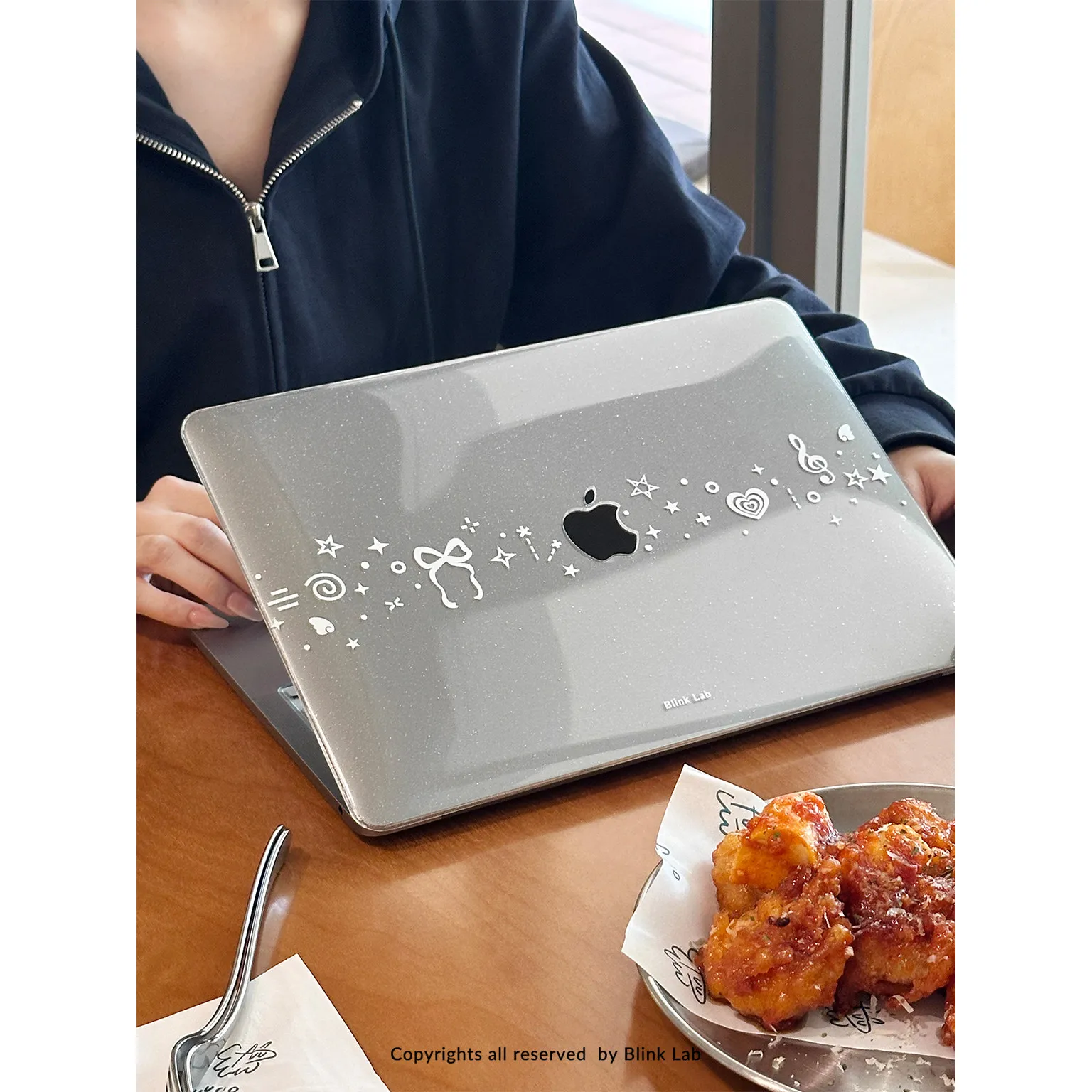Minimalist Love Bow Star Glitter Laptop Case For Macbook Air 13.6 M4 NEO 15 M3 Hard Cover For Mac Book Pro 13 M1M2 14 M4 M5 16