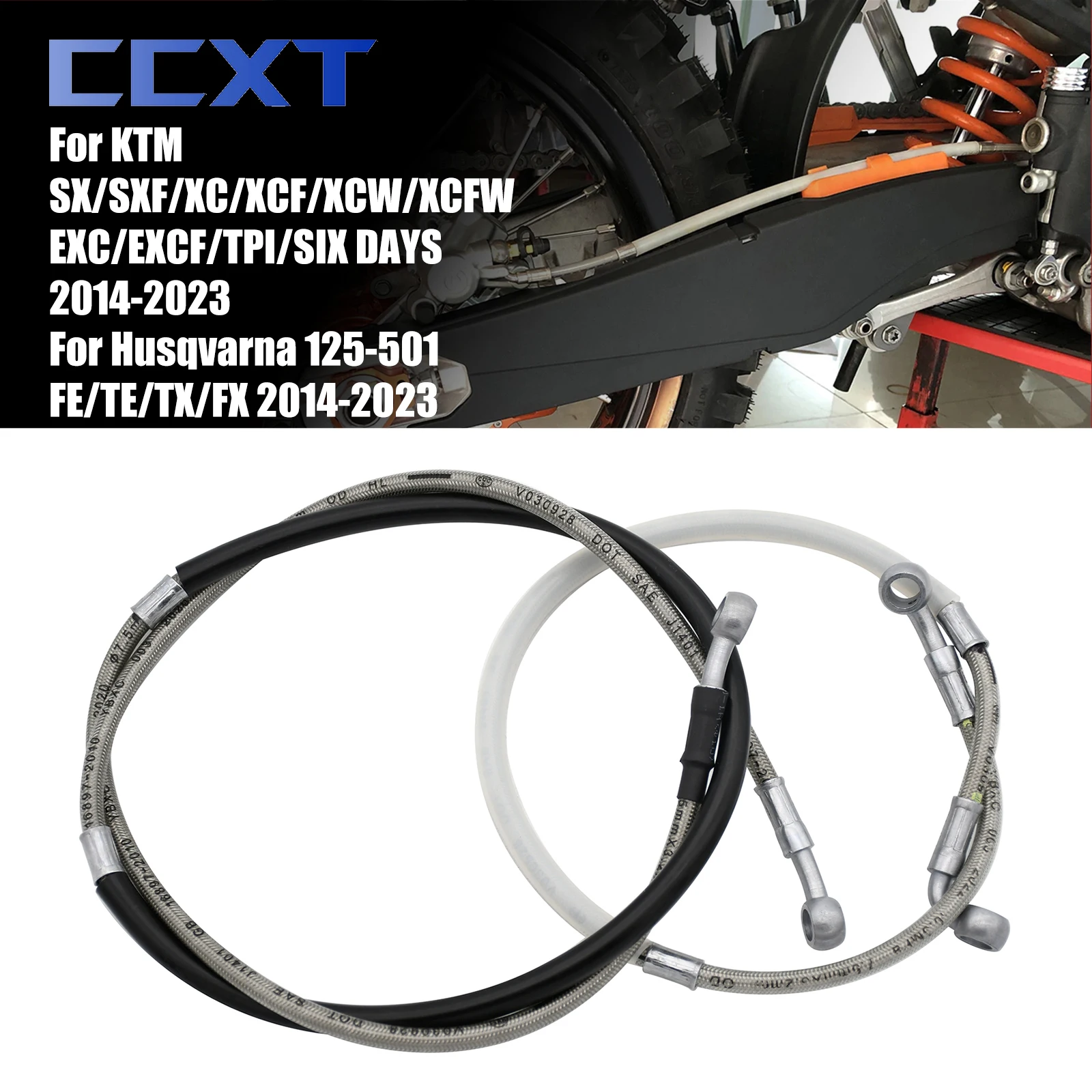 Motorcycle 10mm Front And Rear Brake Hose Hydraulic Oil Line For Husqvarna FX TC FC TE FE TX For KTM SX XC EXC SX-F XC-F EXC-F