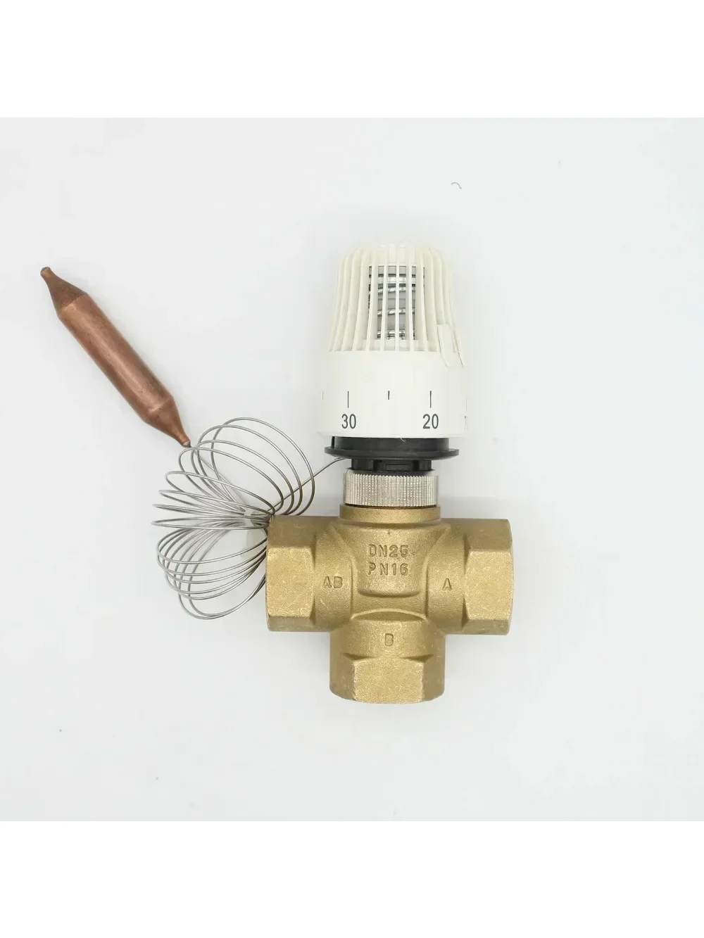 Energy saving 30-70 degree control Floor heating system thermostatic radiator valve M30*1.5 Remote controller 3 way brass valve