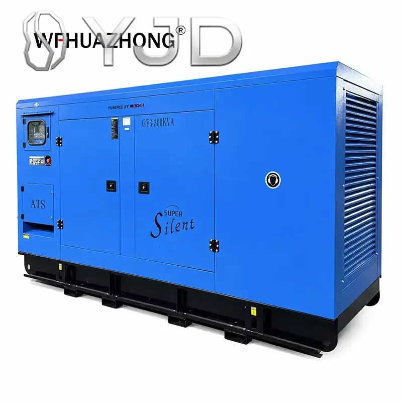 Heavy   Super Silent Diesel Generator Set 200-300kva Range Shock Absorbing Base for Long Hour Uninterrupted Operation