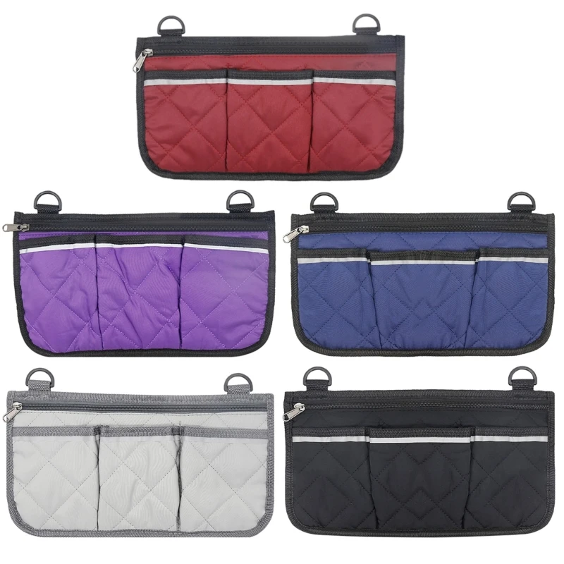 2025 New Wheelchair Carry Bag Arm Rest Pouches Scooter Wheelchair Armrest Side Storage Bag