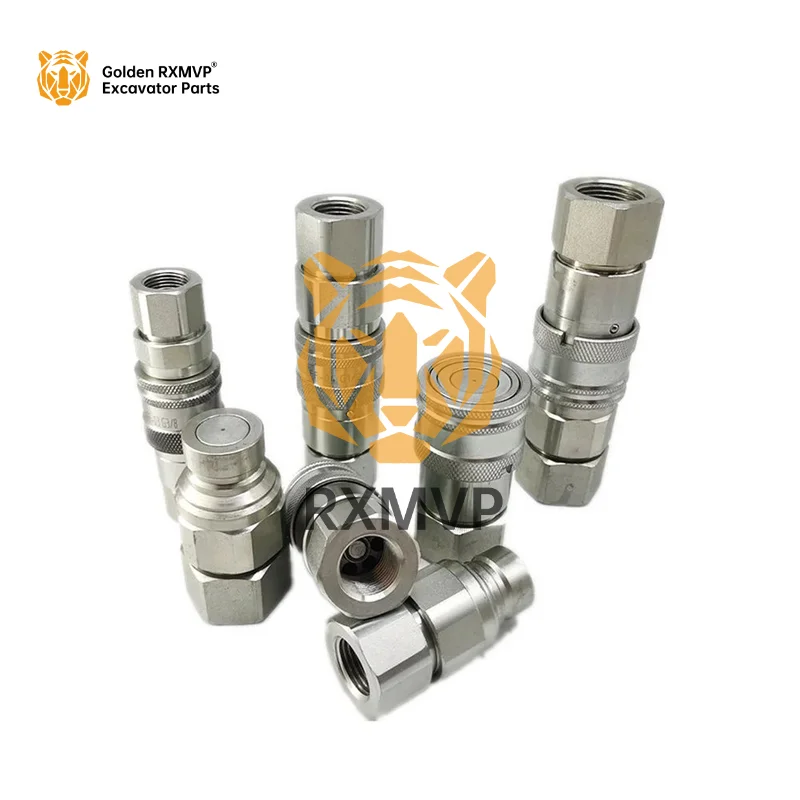 For Excavator Breaker Hammer Quick Connector Butt Welder Flat  70MPA Hydraulic Internal Thread Carbon Steel Ultra High Pressure