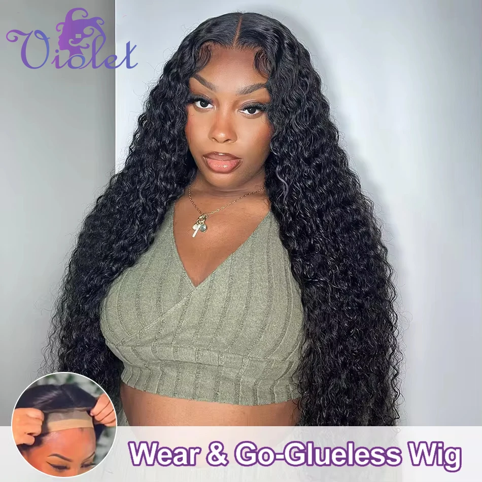 

30 36 Inch Curly 13x4 HD Lace Frontal Wigs Glueless Loose Deep Wave 220% 5x5 Closure Wigs No Need Glue Wear And Go Frontal Wigs