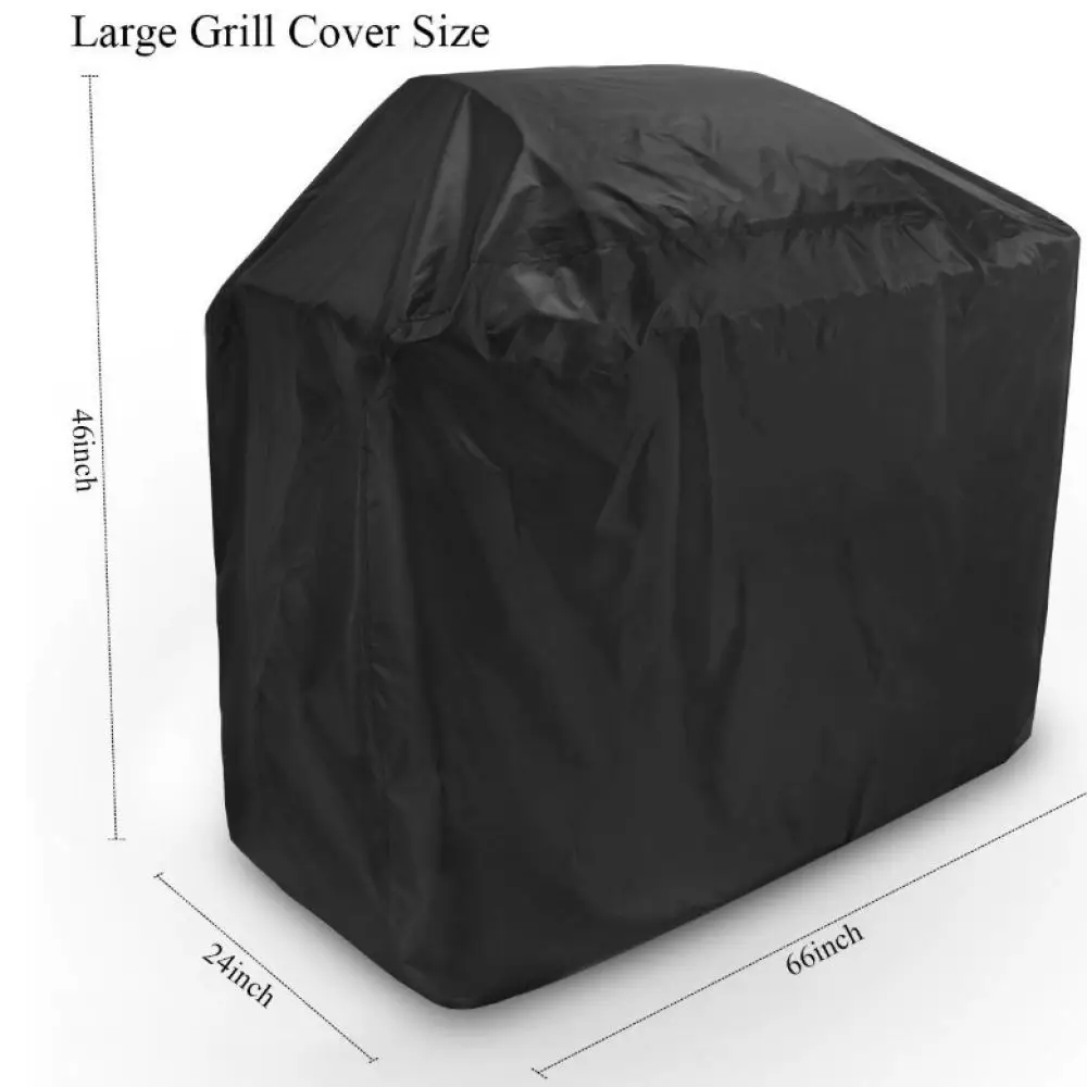 Outdoor BBQ Grill Cover 210D Fabric Waterproof Dustproof Protector For Backyard Gas Charcoal Barbecue Equipment Garden Cover