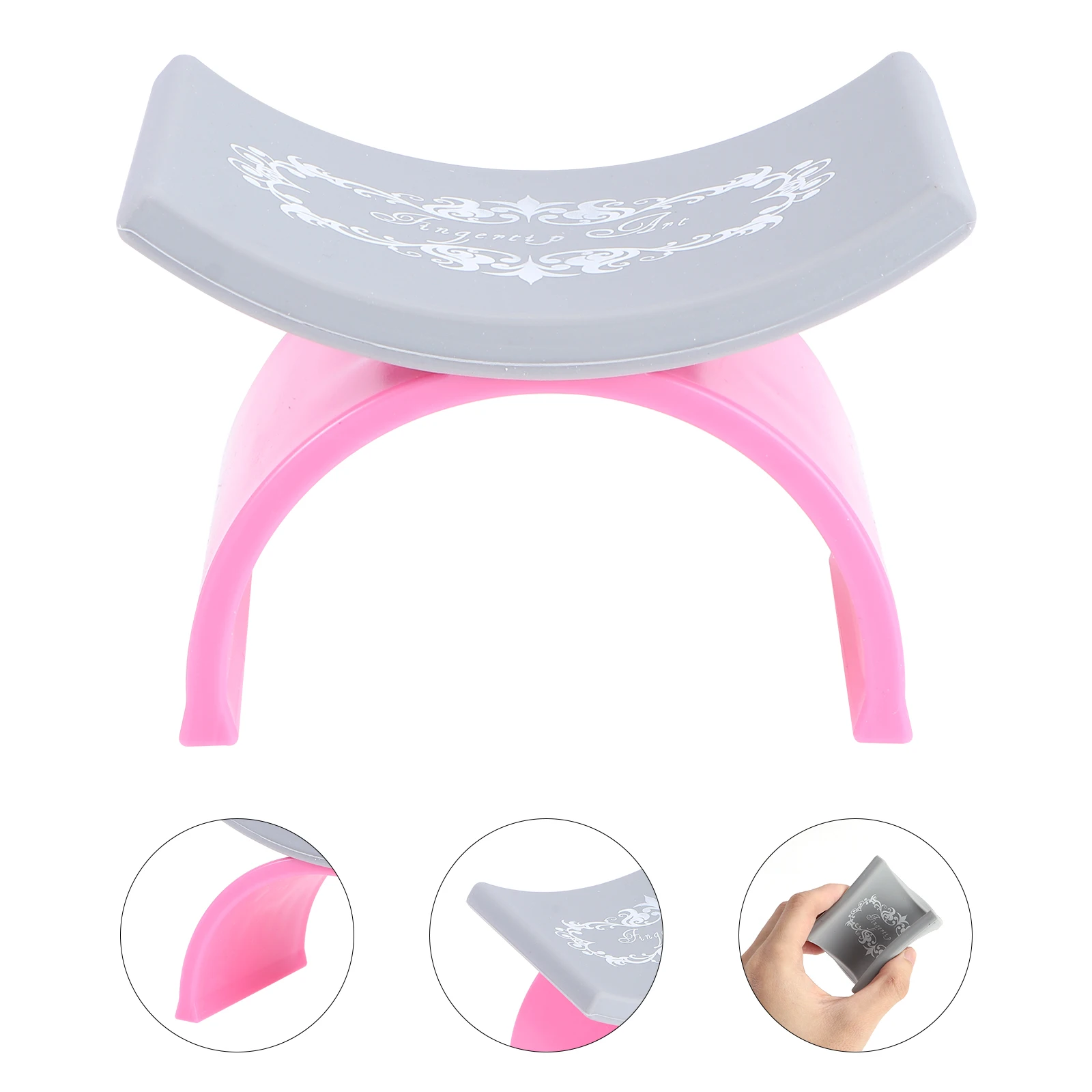 

U Shape Nail Hand Pillow High-Quality Silicone Comfortable Portable Manicure Tool Support Stable Fingers Easy Wash Reduce Nail