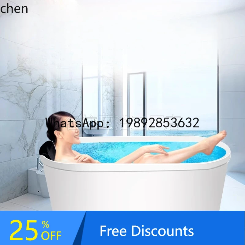 

installation-free bathtub small apartment movable independent acrylic bathtub