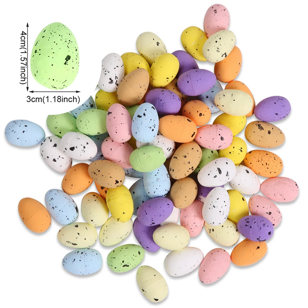 20/50/100 Stück Ostereier-Dekoration, gefälschte Schaumstoff-Eier, bemalte Vogel-Taubeneier, DIY-Ostern-Bastelkranz – Detail 9