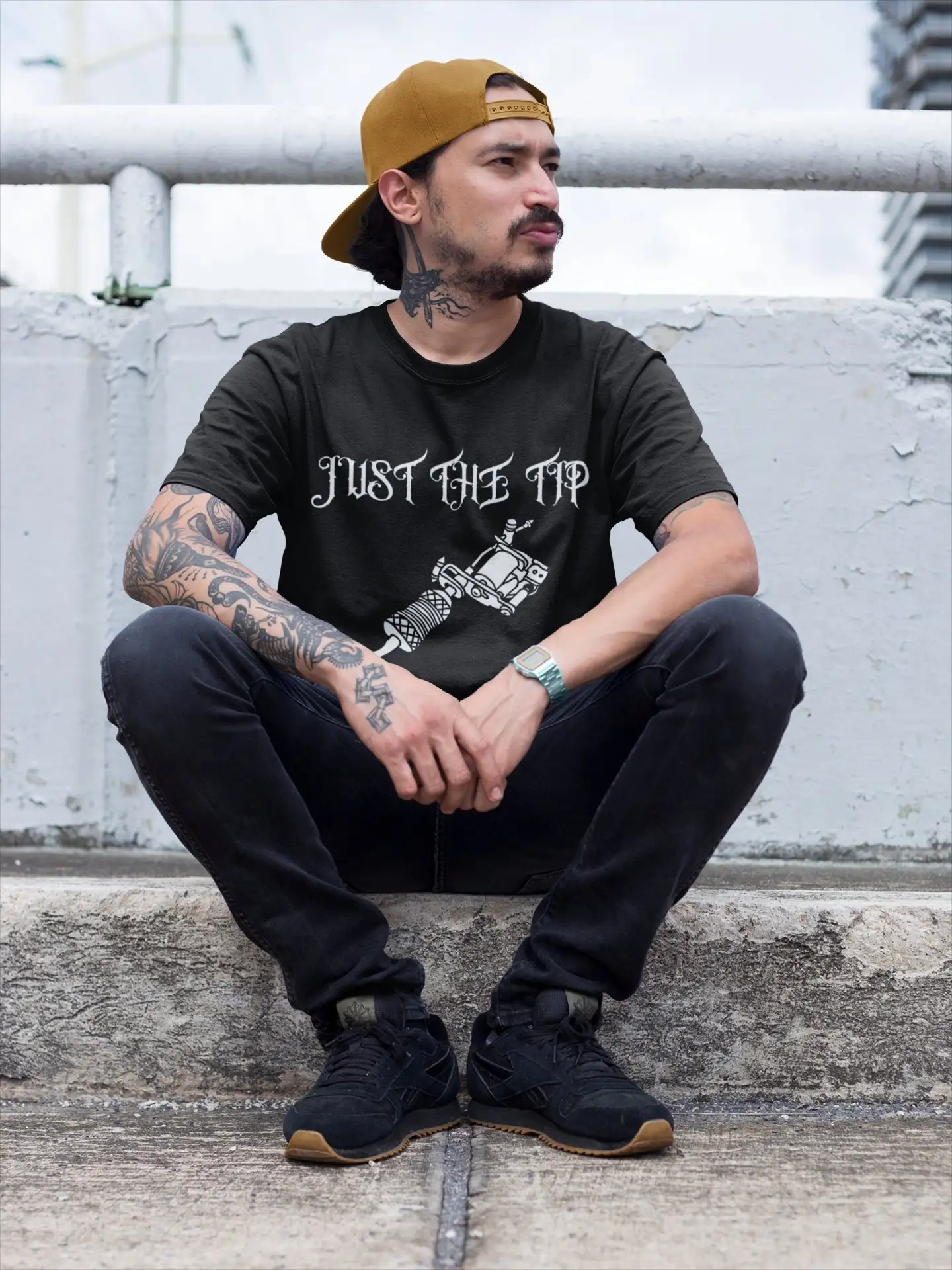 Just The Tip  T Shirt Tattoo Needle Gun Funny Artist Machine For