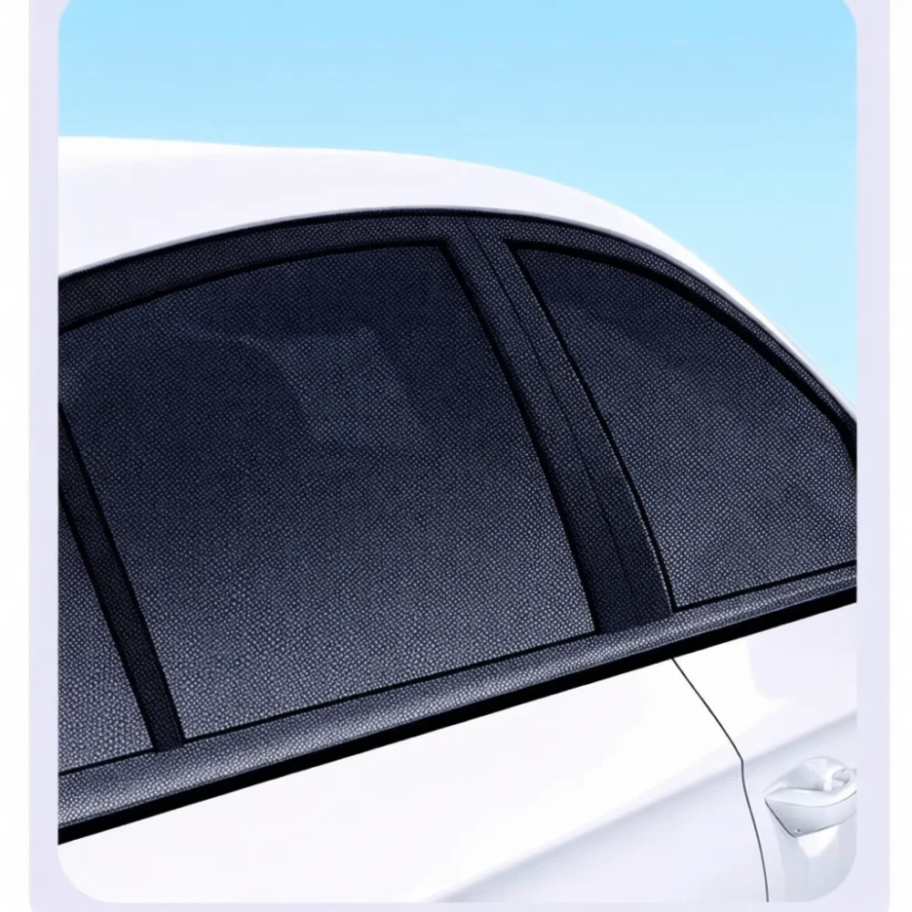 Car Window Mesh Protector Anti Mosquito Net Sun Shade Thermal Insulation Privacy Blind Breathable Side Window Shield Shade