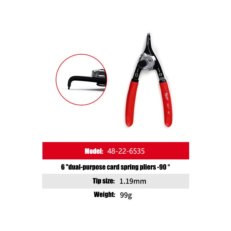 Milwaukee 6-Zoll 18 ° /90 ° Kombizange mit Kartenfeder, umwandelbare Handwerkzeugzange 4932492490/4932492492 – Detail 10