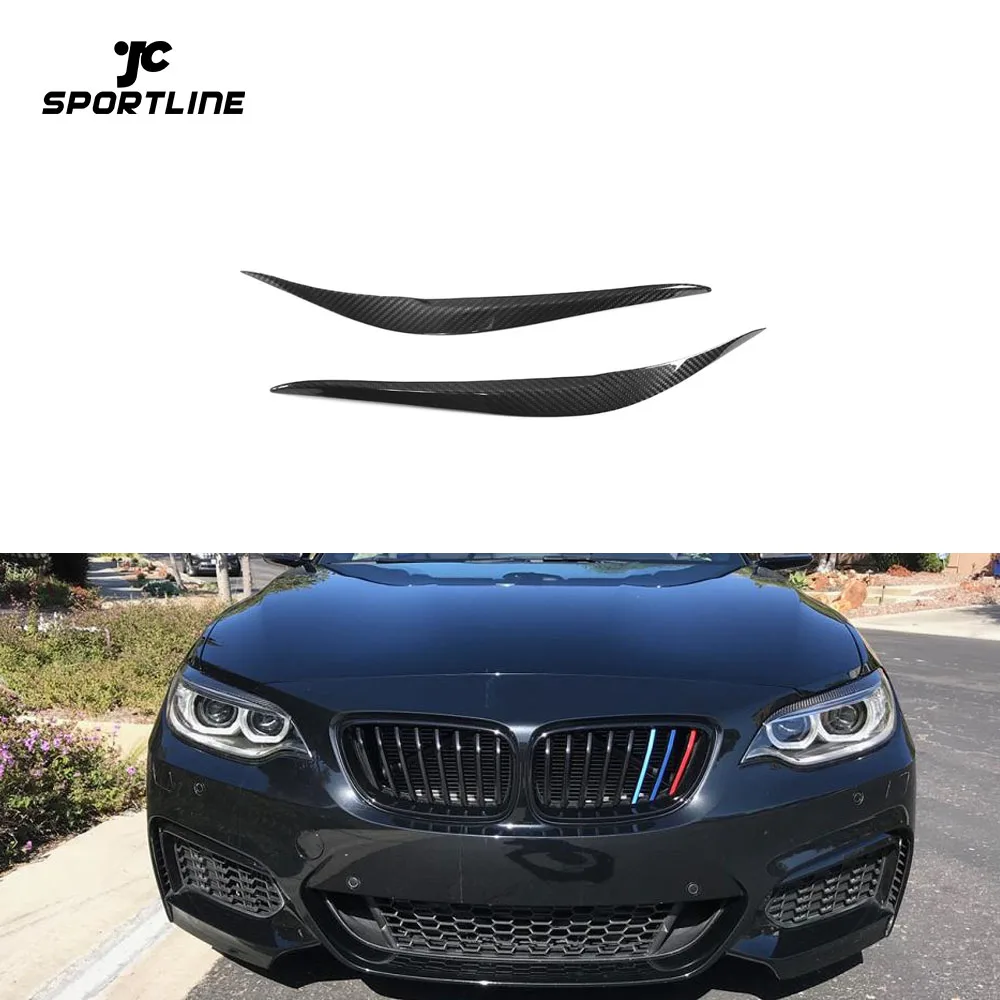 

Carbon Fiber Headlight Eyelids Trims For BMW F22 F23 F87 M2 2014-2018
