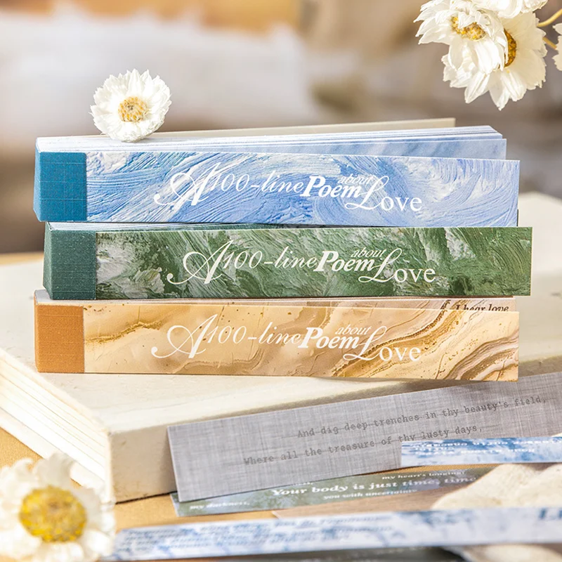

Mr. Paper 3-Pack 100 Lines of Love Poem Romantic Theme Stickers DIY Journal Collage Scrapbook Diary Photo Albums Calendars Decor