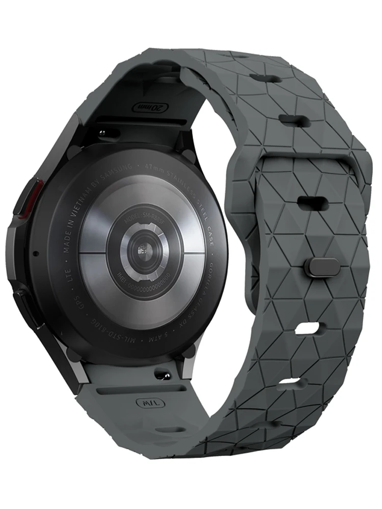 Pulseira de Silicone Clássica para Samsung Galaxy Watch, Pulseira Sem Lacunas, Correia Correa, Pro Watch 6, 4, 5, 44mm, 43mm, 47mm, 20mm