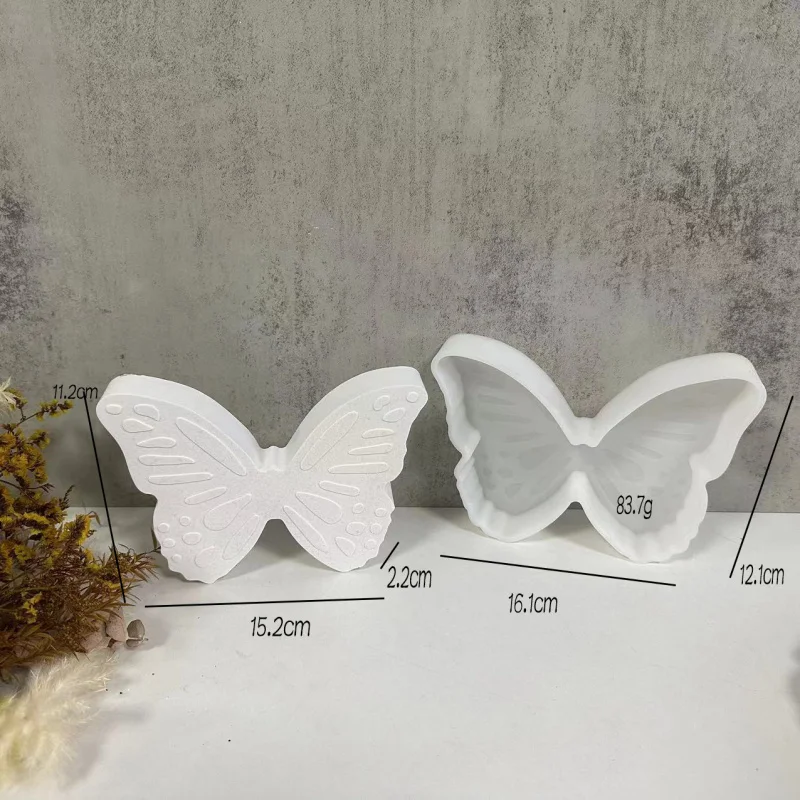 Big Bowknot Candle Silicone Mold Butterfly Decoration Gypsum Mold Butterfly Epoxy Mold