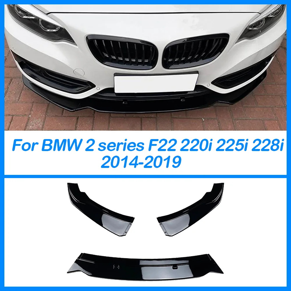 

For BMW 2 Series F22 220i 225i 228i 2014-2019 Car Front Bumper Lip Body Kit Spoiler Splitter Anterior Chin Diffuser Accessories