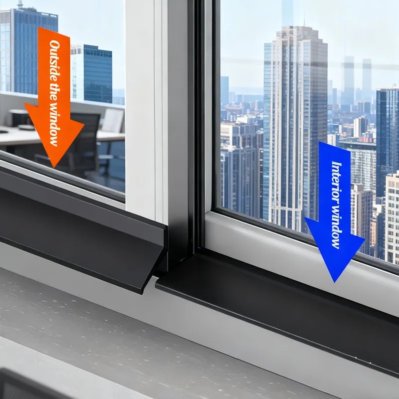 100/300cm Window Water Blocking Bar Window Rain Flashing Board Window Edge Waterproof Windproof Water Deflector Sealing Strip - Image 4