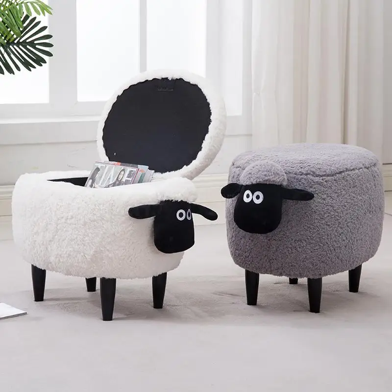 Sale Storage Box Stool Wood Dresser Household Sofa Washable Sheep Europe 150 Kg Polygon Sundries