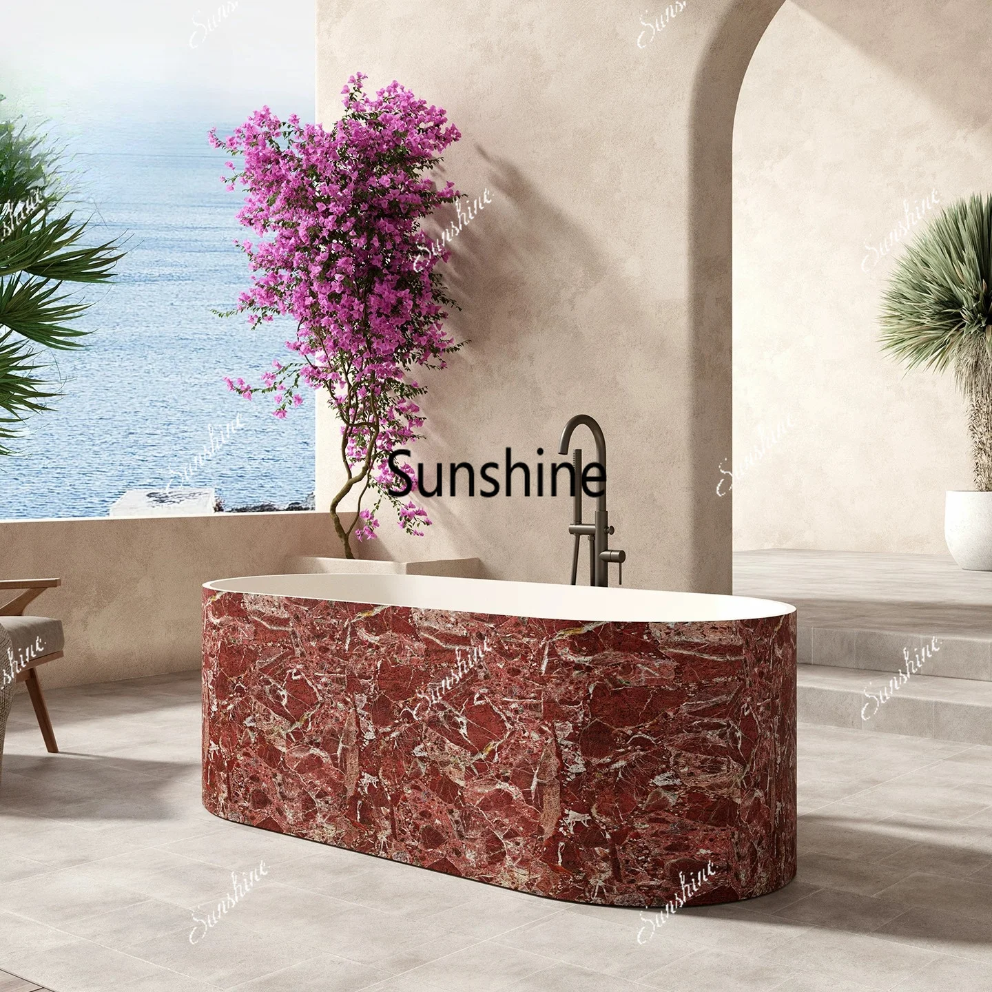 Household simple bath tank floor-to-ceiling independent bathtub