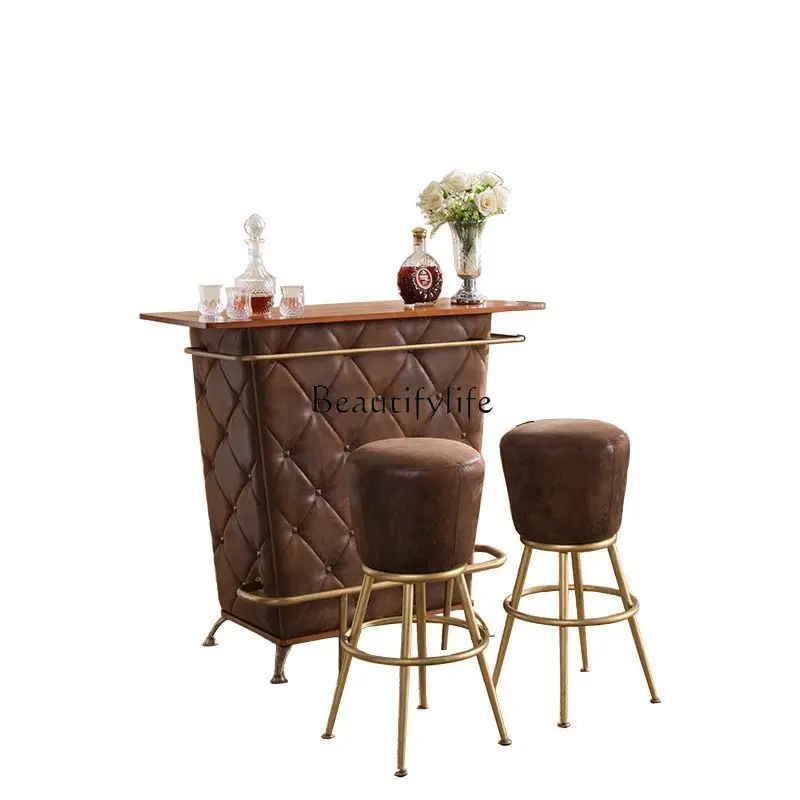 

Light luxury bar table household modern simple ins style creative partition wine cabinet