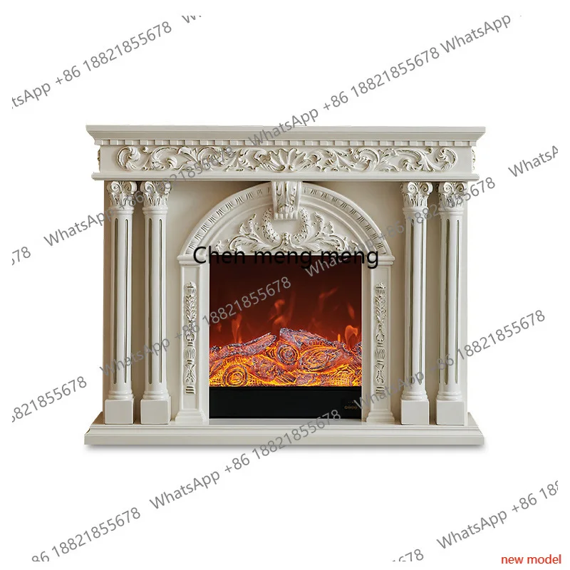 N138Decorative Homestay Living Room Cabinets Solid Wood Simulated Flame Heating Fireplace  merican-style Home Furniture rmario