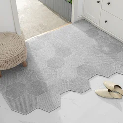 Light Grey Door Mat Large Carpet Indoor Outdoor Doormat Non-Slip Low-Profile Floor Mat Durable Trap Dirt Dust Front Door Rugs