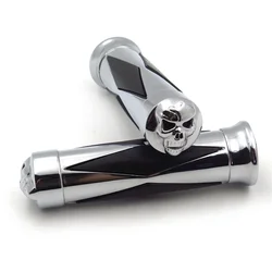 Chrome Skull Diamon Hand Grips 1