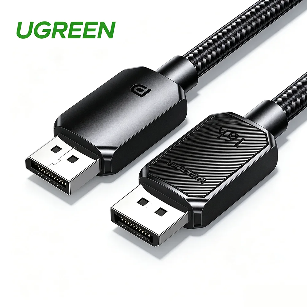 UGREEN DP 2.1 Male to Male Cable 80Gbps 16K 8K 4K240Hz 2K480Hz DisplayPort Video Cord for GPU Gaming Monitor