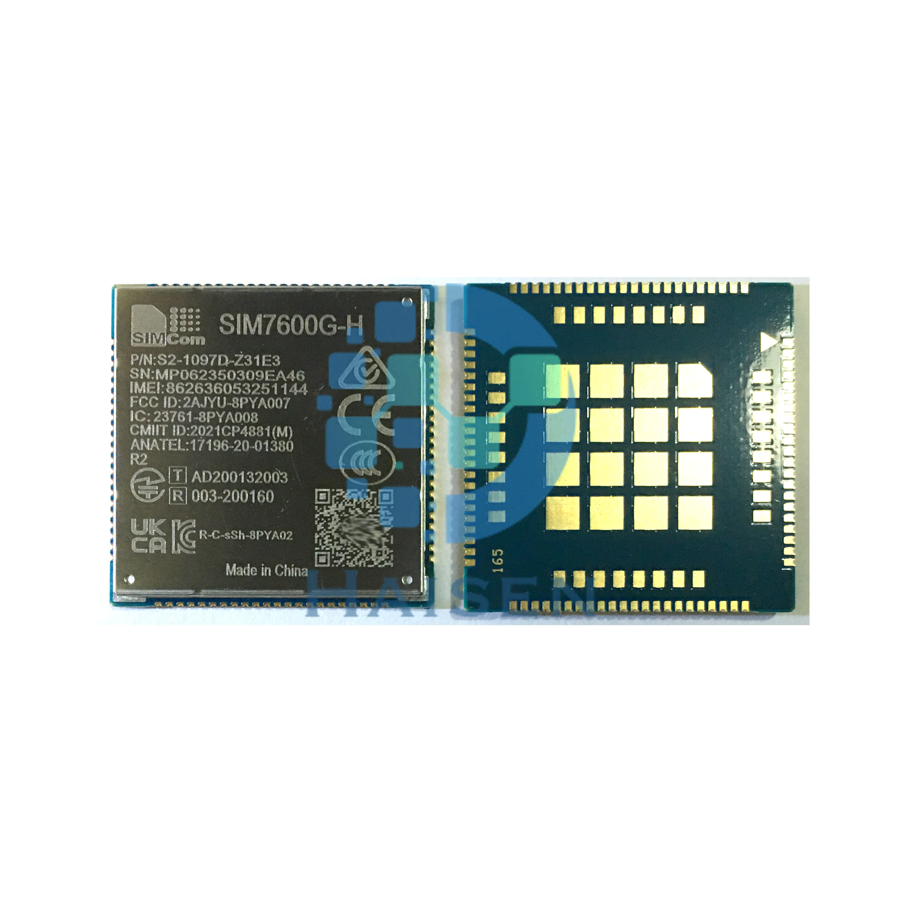 HAISEN SIMCOM SIM7600 SIM7600G-H 4G CAT-M&NB-IoT Module supports LTE CAT4 SIM7600G SIM7600G-H LCC