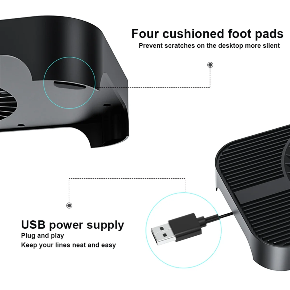 Router Cooling Pad Heatsinks Cooling Fan are Used in Tv Boxes/Routers, Desktop Portable Coolers