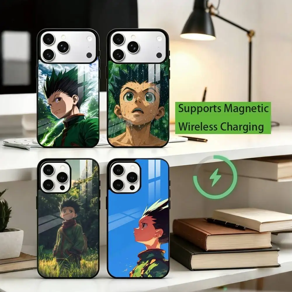 

Anime Hunter Hunte Gon Freecss Phone Case For iPhone17,16,15,14,13,12,11 Plus,Pro Supports Magnetic Wireless Charging