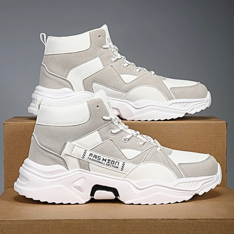 Men's Running Shoes with a Unique Design, Fashionable and Versatile; Autumn and Winter Sports Shoes, Comfortable Non-Slip Thick-Soled Shoes, Lightweight Non-Slip Sneakers Suitable for Running, Walking, and Training