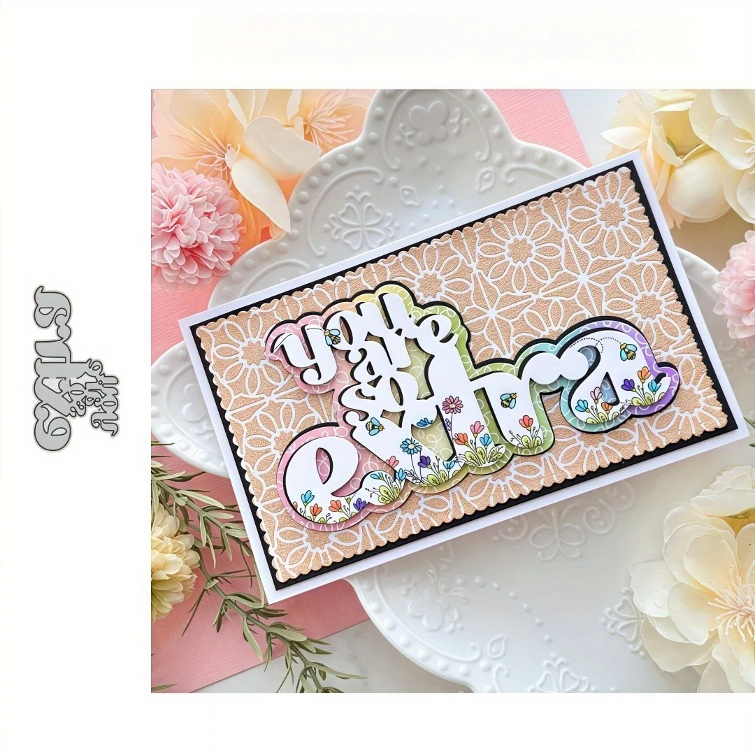 Neuer Phrasenbuchstabe „You Are So Extra“ Metall-Stanzform, für Hintergrunddekoration, Grußkarten, Scrapbooking, Heimwerken und Bastelarbeiten