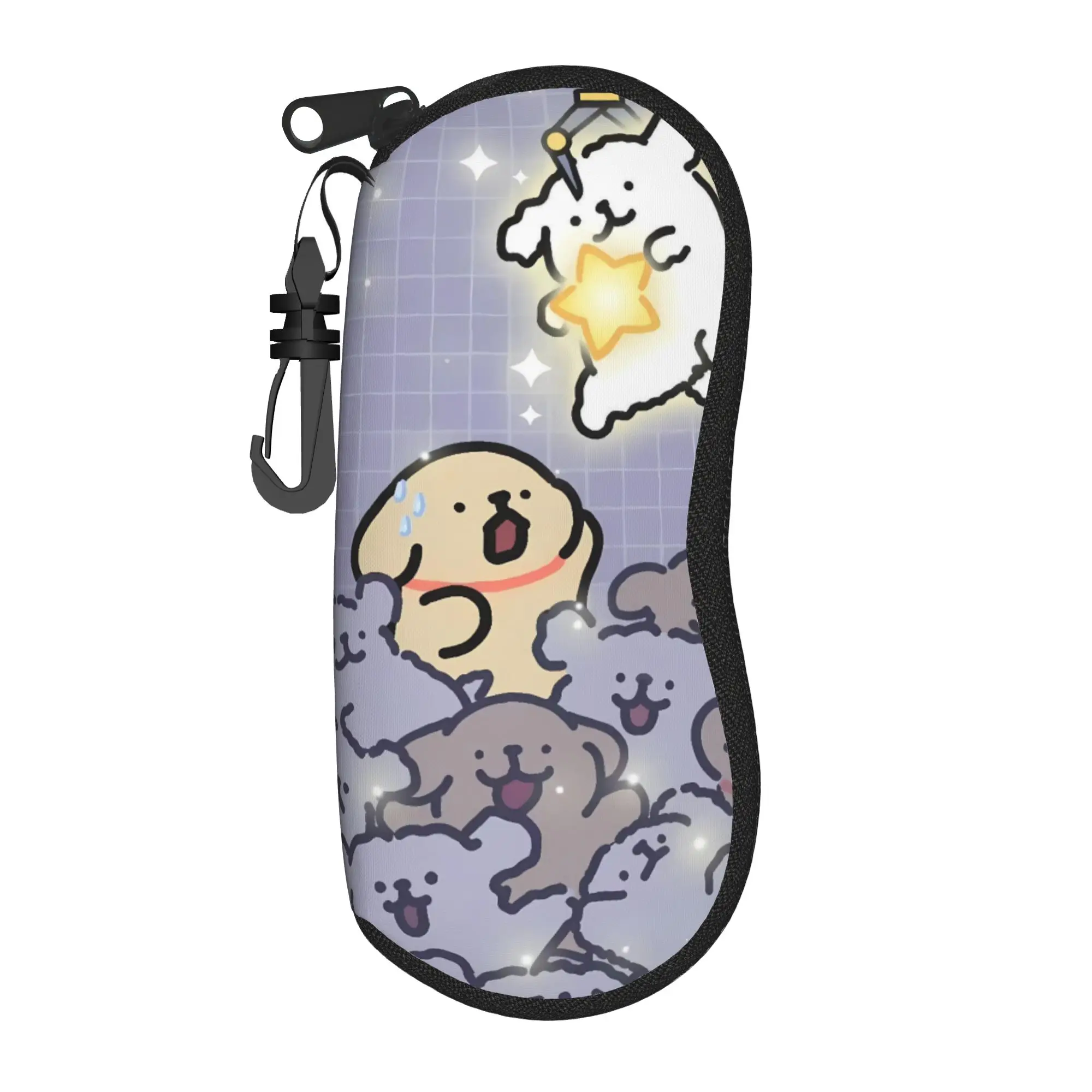 Line Dog  Glasses Case  Sunglasses Case Travel Soft Eyewear Accessory Print Male Female Eyeglass Protector