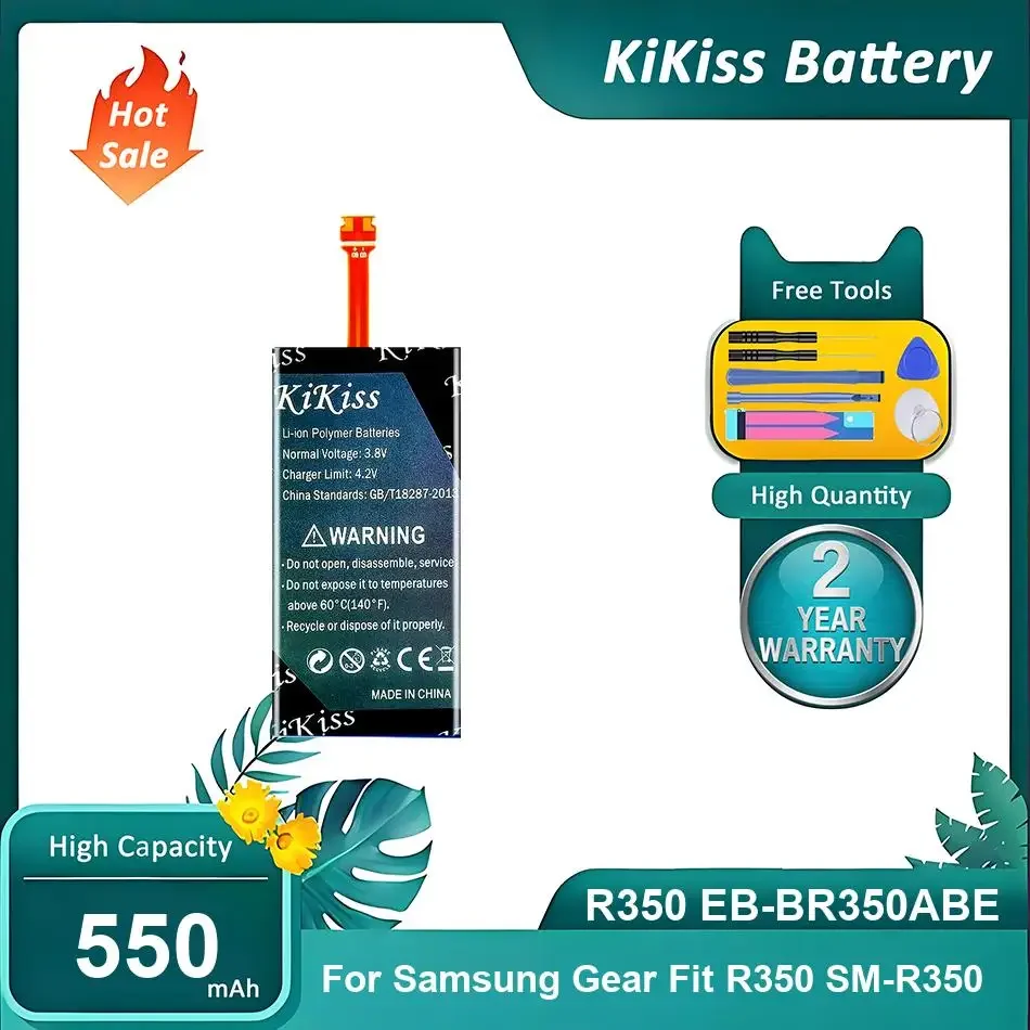 

Replacement Watch Battery For Samsung Gear Fit R350 SM-R350,R350 EB-BR350ABE,550mAh