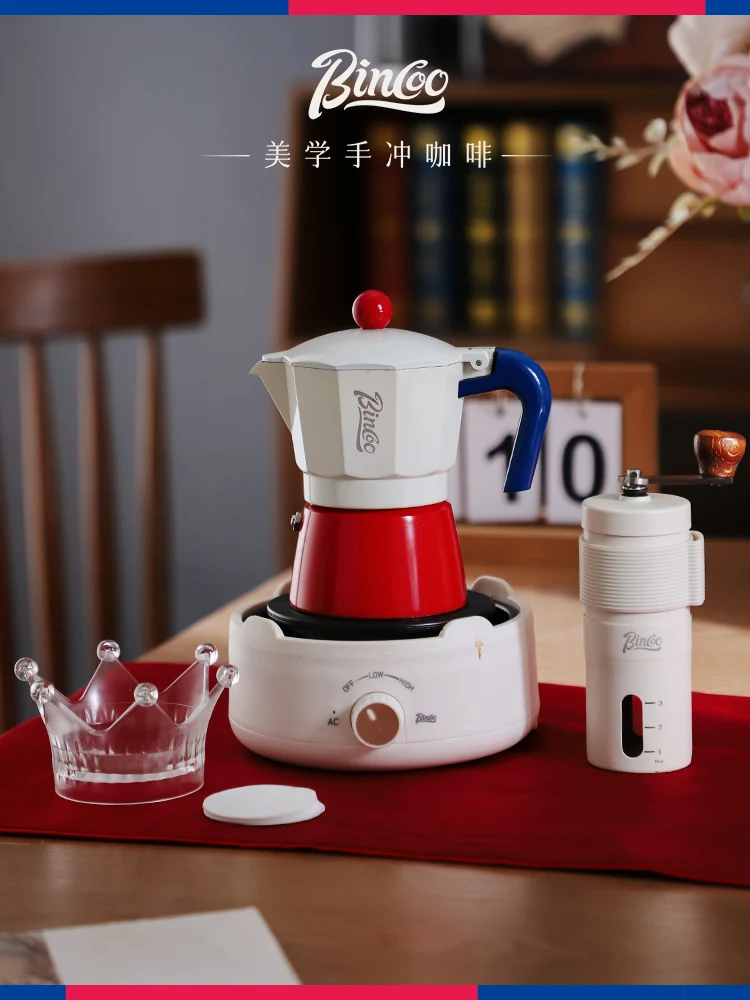 Bincoo Little Red Riding Hood Moka Pot Italian-style coffee pot household small electric stove set extraction coffee machine