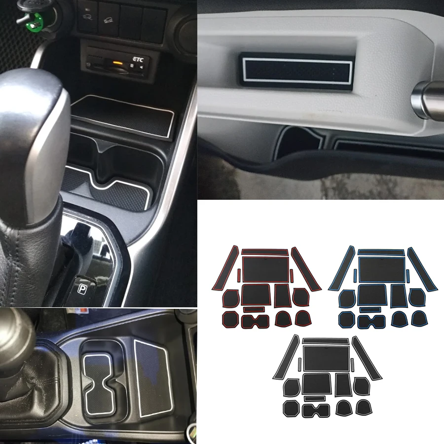 Gate Slot Cup Pad Car Mat Anti Slip for SUZUKI IGNIS Non-Slip Door Groove Mats Rubber Coaster Interior Accessories